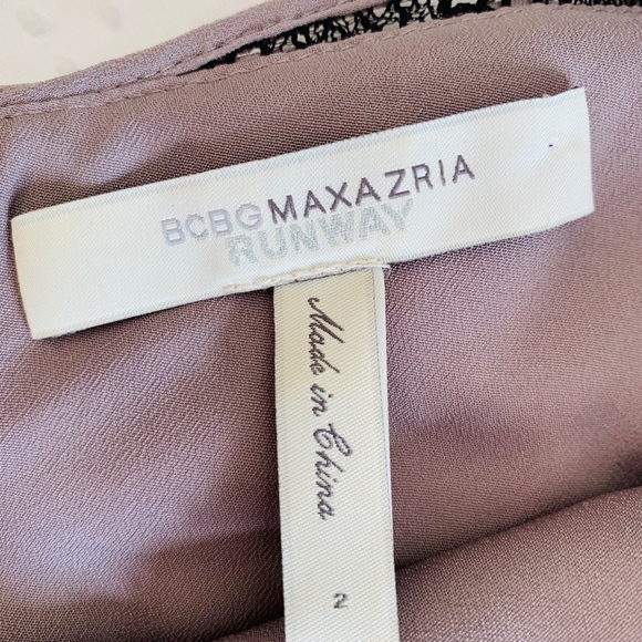 BCBG Max Azria Runway One Shoulder Pleated Dress - Picture 4 of 7